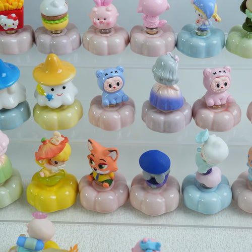 Kawaii 360° Bearing Rotating Blind Box Figures - Spin-to-Play Mini Collectible Toys