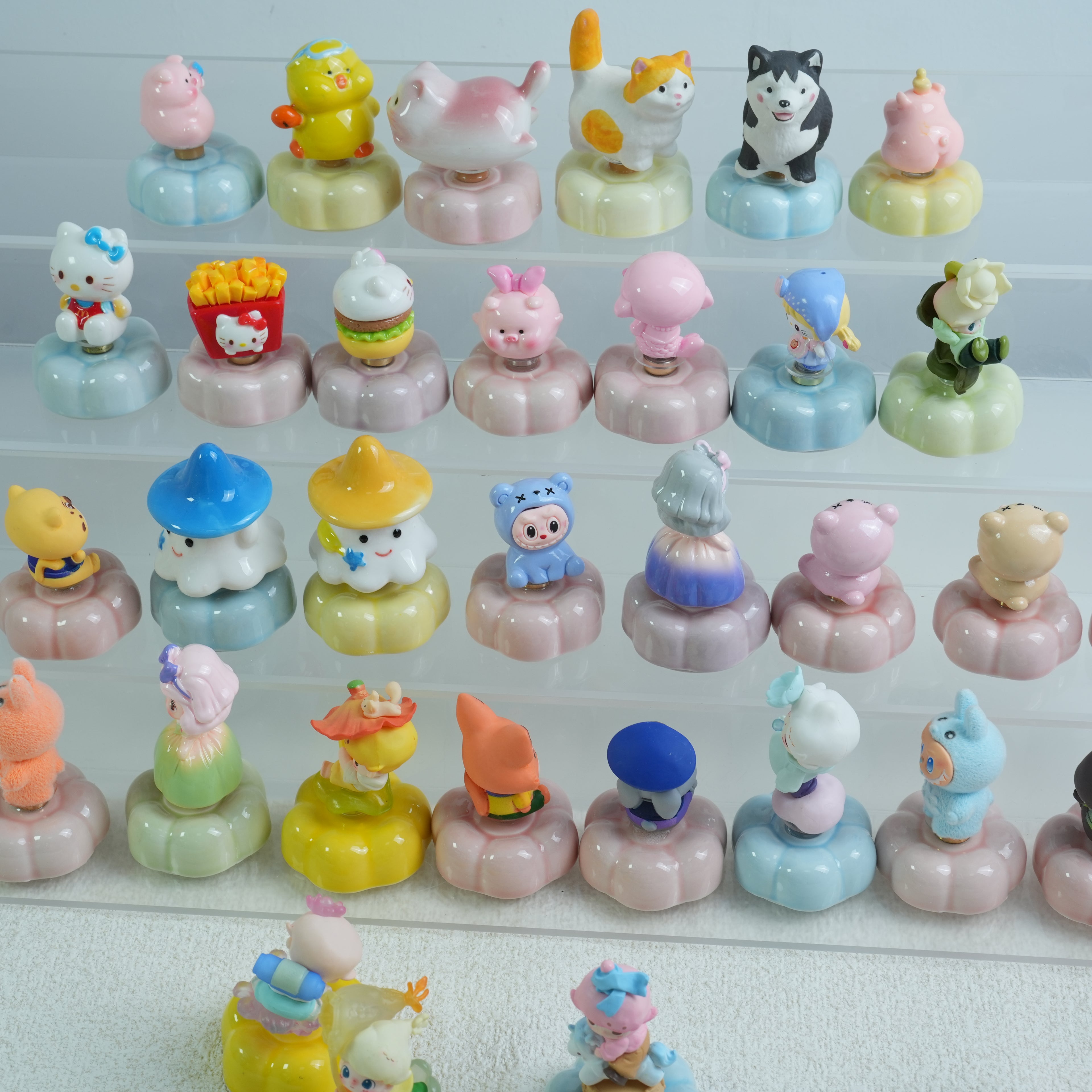Kawaii 360° Bearing Rotating Blind Box Figures - Spin-to-Play Mini Collectible Toys