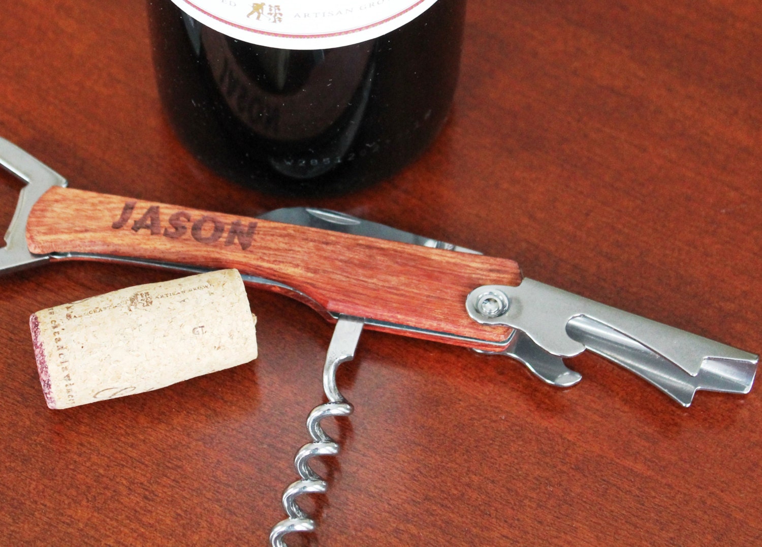Personalized Groomsmen Corkscrew Multi-Tool