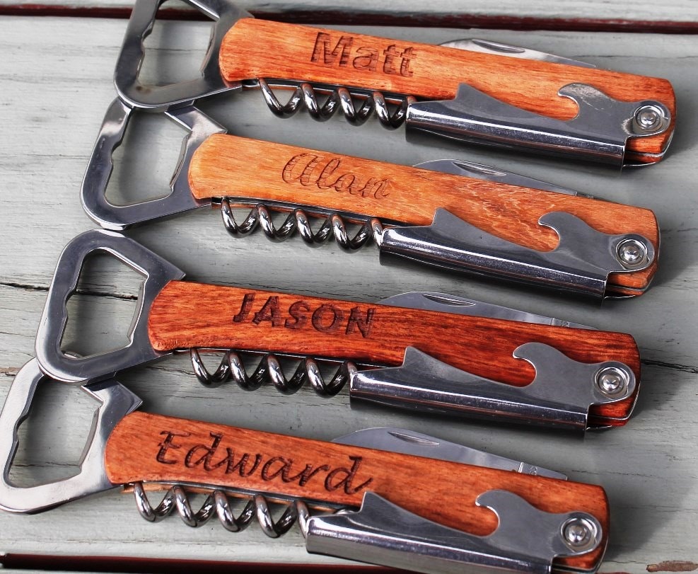 Personalized Groomsmen Corkscrew Multi-Tool