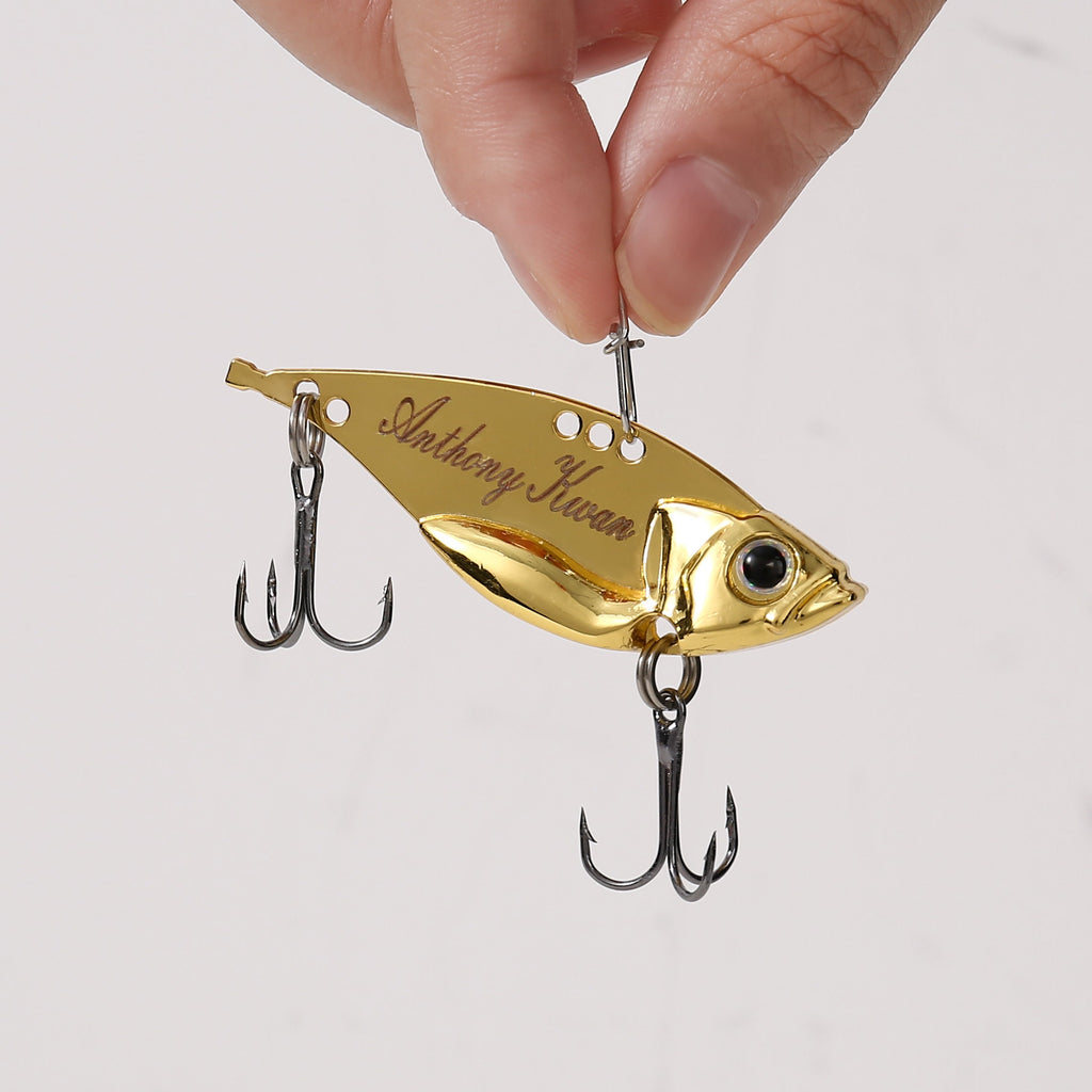 Custom Laser Engraved Fishing Lure: Personalized Gift for Dad