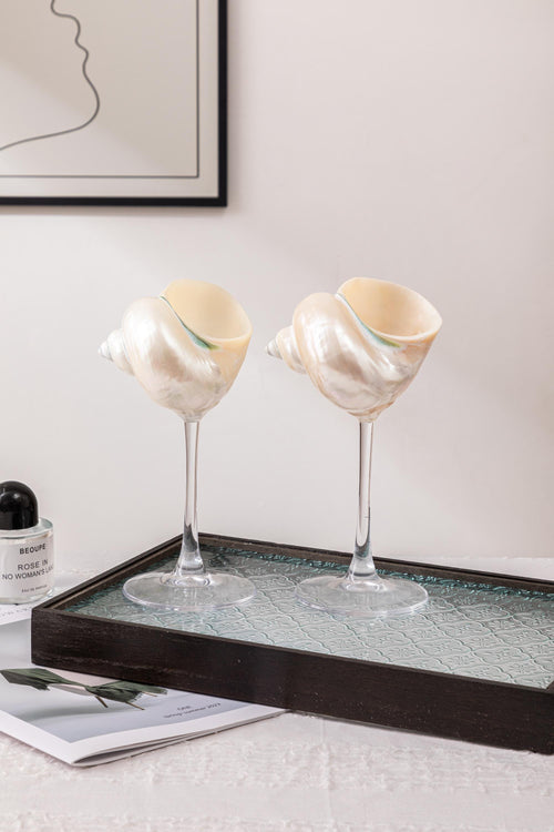Handcrafted Seashell Wine Glass - Beach Wedding Decor