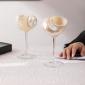 Handcrafted Seashell Wine Glass - Beach Wedding Decor