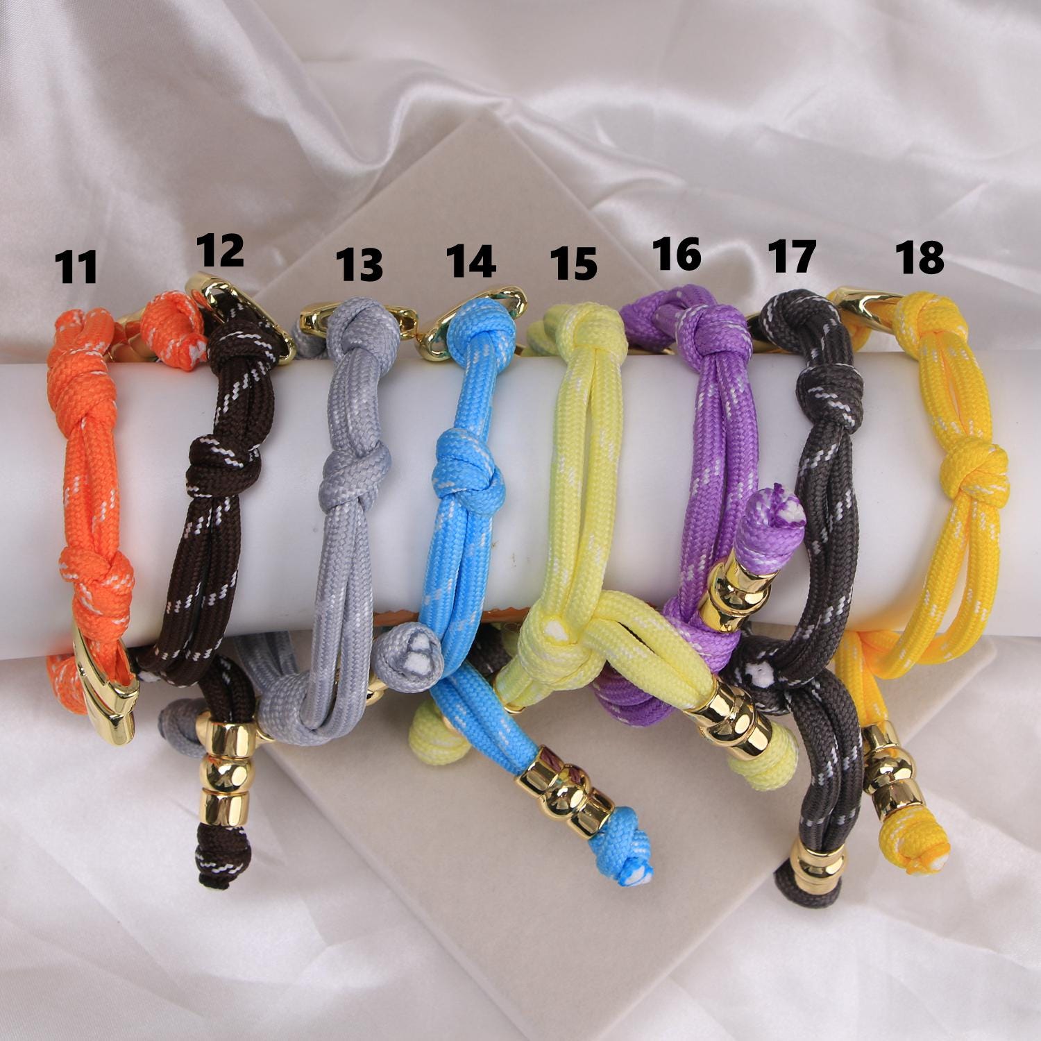 1 pcs Custom Gold Silver Color Bubble Number Bracelet, Personalized Woven Knotty Jewelry, Unisex Gift for Women Men