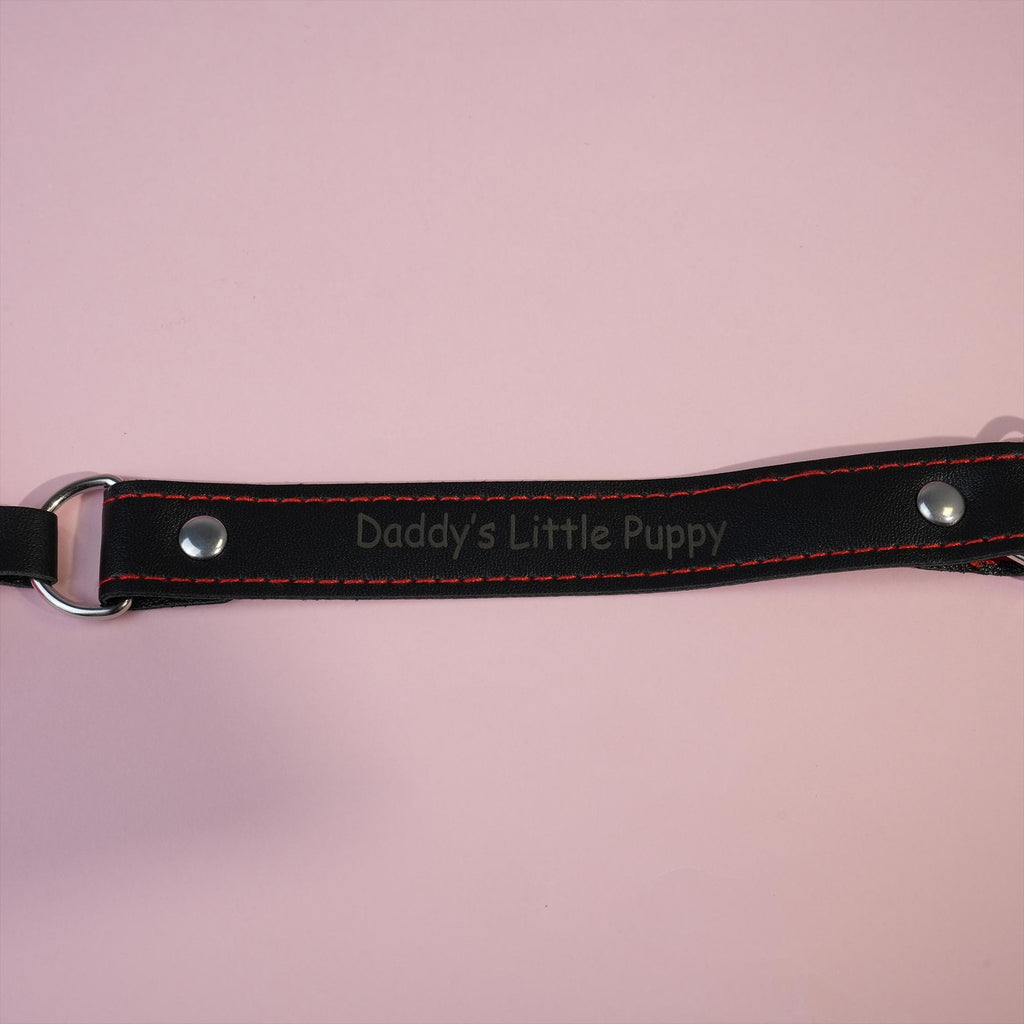 Personalized Bone Choker, Custom Gothic Punk Vegan Leather Collar, Silicone Pendant Jewelry